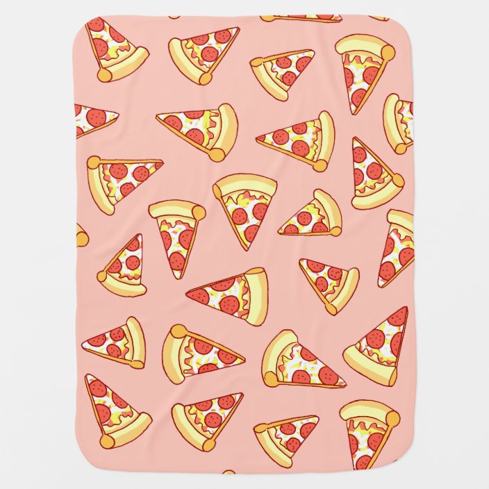 Pepperoni Pizza Slice Drawing Pattern Baby Blanket Zazzle Com