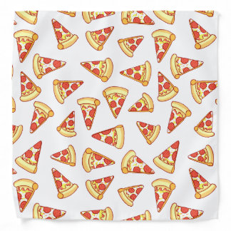 Pepperoni Pizza Slice Drawing Pattern Bandana