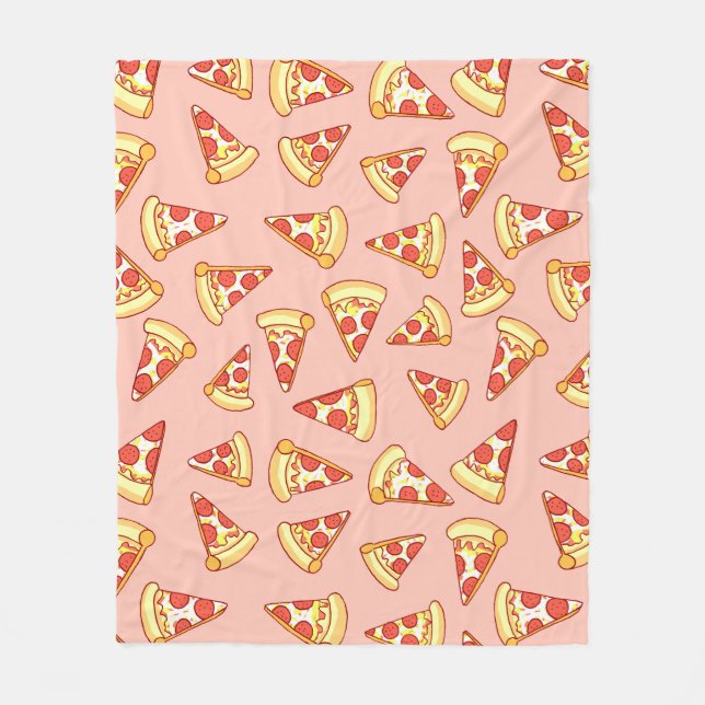 Pepperoni Pizza Slice Drawing Pattern Blanket (Front)