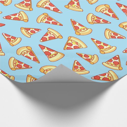 Pepperoni Pizza Slice Drawing Pattern Gift Wrap