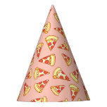 Pepperoni Pizza Slice Drawing Pattern Party Hats
