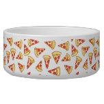Pepperoni Pizza Slice Drawing Pattern Pet Bowl at Zazzle