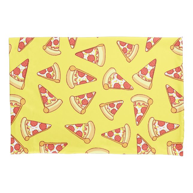 Pepperoni Pizza Slice Drawing Pattern Pillowcase (Front)