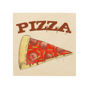 Pepperoni Pizza Slice Foodie Food Kitchen Decor