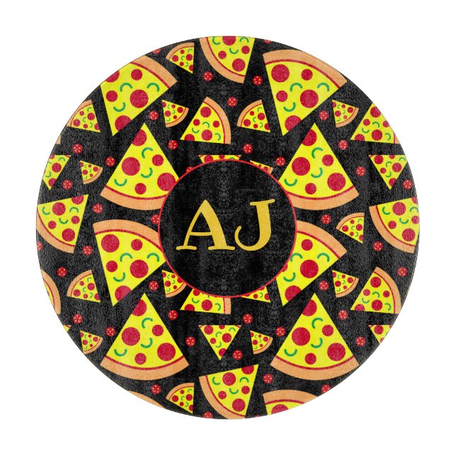 Pepperoni Pizza Slices Food Patterned Cutting Board (Front)