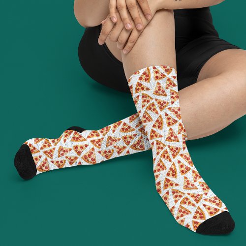 Pepperoni Pizza Slices Fun Crazy Socks