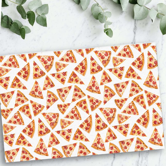 Pepperoni Pizza Slices Fun Crazy  Tissue Paper (Creator Uploaded)