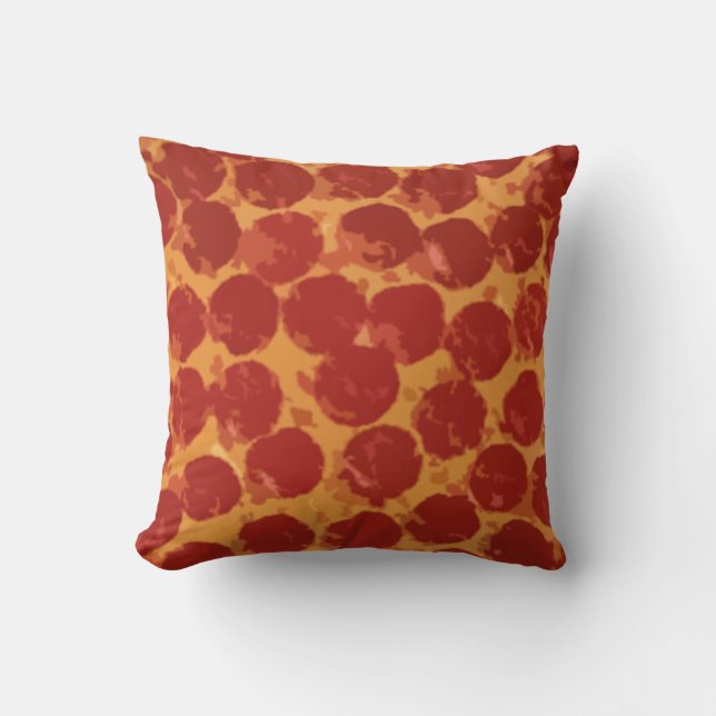 Pepperoni Pizza Throw Pillow (Front)