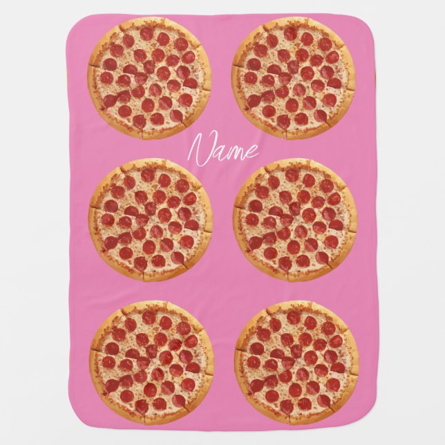 Pepperoni Pizza Thunder_Cove Baby Blanket (Front)