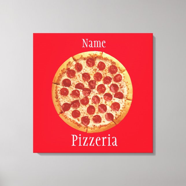 Pepperoni Pizza Thunder_Cove Canvas Print (Front)