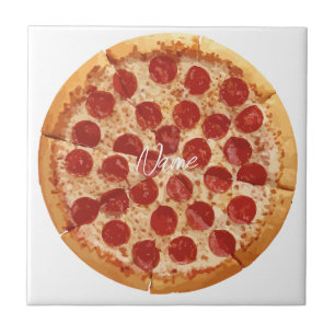Pepperoni Pizza Thunder_Cove Ceramic Tile