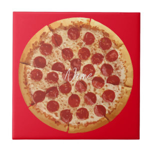 Pepperoni Pizza Thunder_Cove Ceramic Tile
