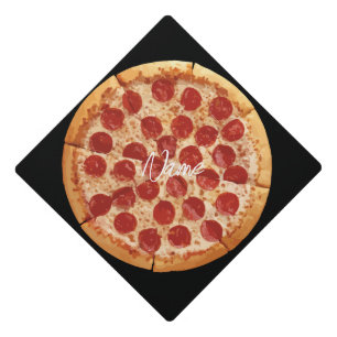 Pepperoni Pizza Thunder_Cove Graduation Cap Topper