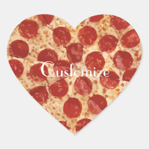 Pepperoni Pizza Thunder_Cove  Heart Sticker