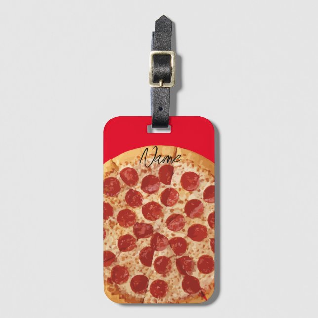 Pepperoni Pizza Thunder_Cove Luggage Tag (Front Vertical)