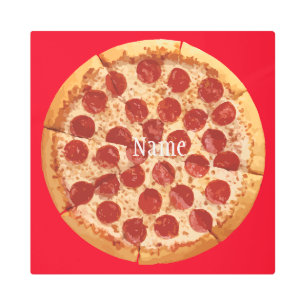 Pepperoni Pizza Thunder_Cove Metal Print