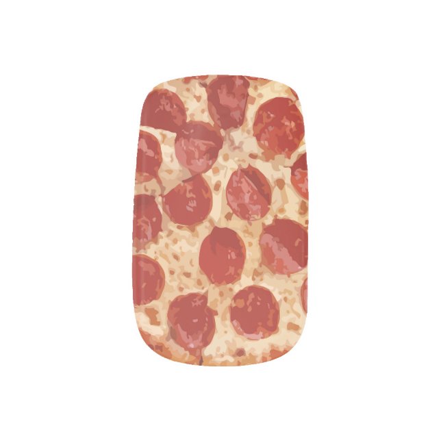 Pepperoni Pizza Thunder_Cove Minx Nail Art (Left Thumb)