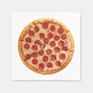 Pepperoni Pizza Thunder_Cove Napkins