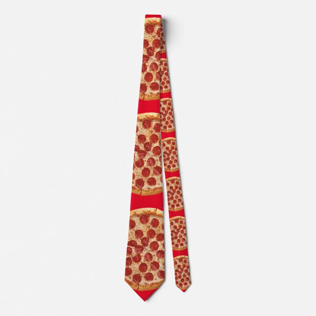 Pepperoni Pizza Thunder_Cove  Neck Tie (Front)
