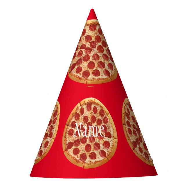 Pepperoni Pizza Thunder_Cove Party Hat (Front)