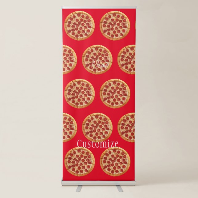Pepperoni Pizza Thunder_Cove Retractable Banner (Front)