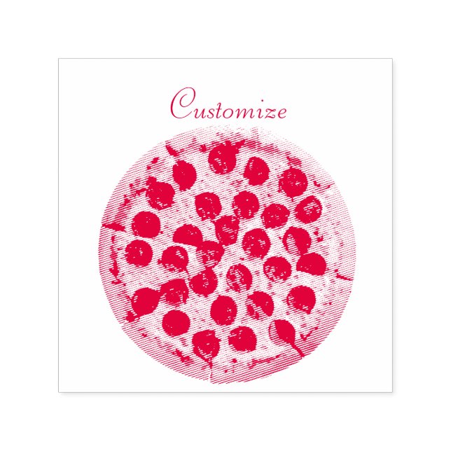 Pepperoni Pizza Thunder_Cove Self-inking Stamp (Design)