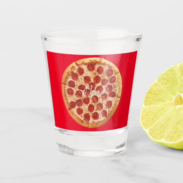 Pepperoni Pizza Thunder_Cove Shot Glass (Front)