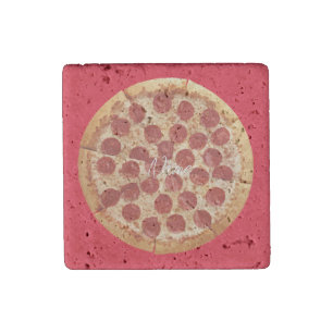 Pepperoni Pizza Thunder_Cove Stone Magnet