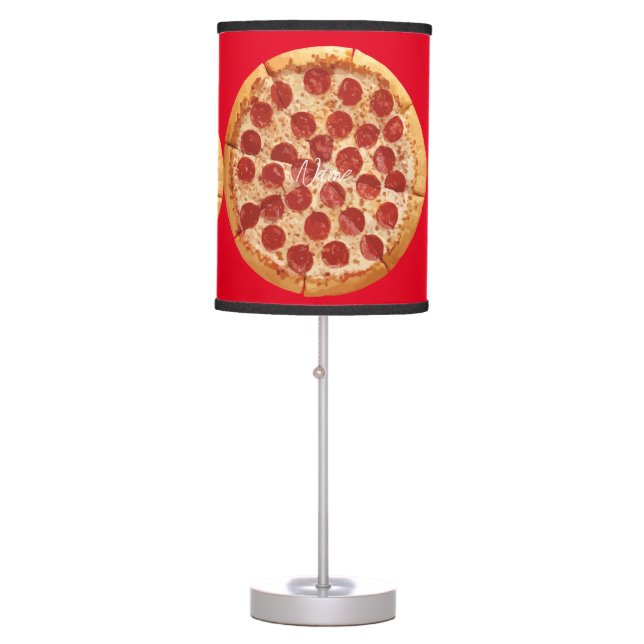 Pepperoni Pizza Thunder_Cove Table Lamp (Front)