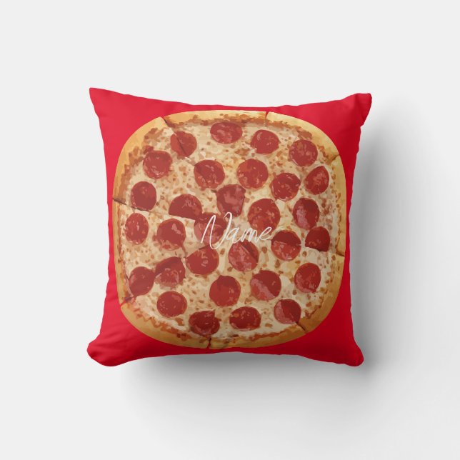 Pepperoni Pizza Thunder_Cove Throw Pillow (Front)