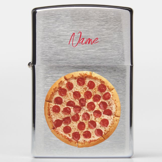 Pepperoni Pizza Thunder_Cove Zippo Lighter (Front)