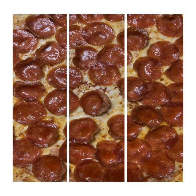 Pepperoni Pizza Triptych (Front)