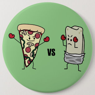 Pepperoni Pizza VS Burrito: Mexican versus Italian Button