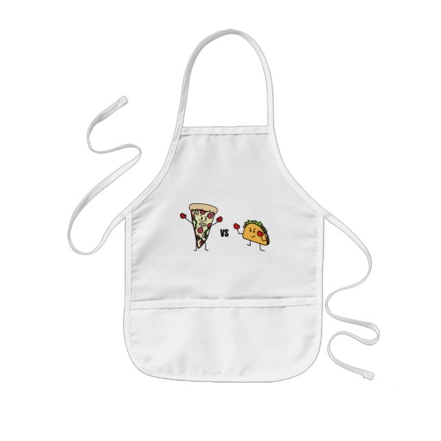 Pepperoni Pizza VS Taco: Mexican versus Italian Kids' Apron (Front)