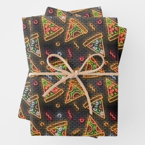 Pepperoni Pizza Wrapping Paper Sheets