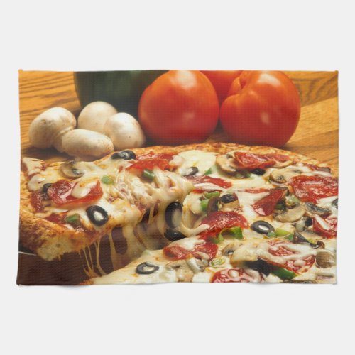 Pepperoni Supreme Pizza Kitchen Towel