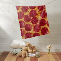 Soft Pepperoni Pizza Winter Throw Blanket