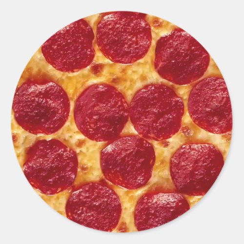 pepperonis pizza classic round sticker