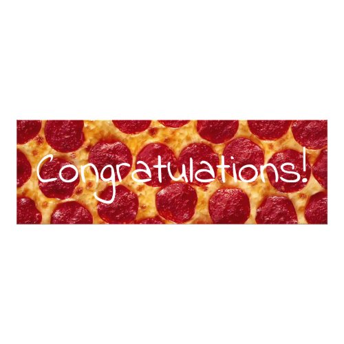 pepperonis pizza congratulations photo print