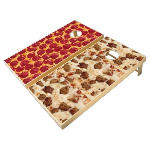pepperonis pizza cornhole set