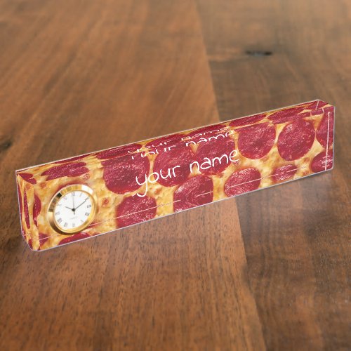 pepperonis  pizza desk name plate