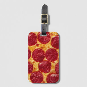 pepperonis pizza luggage tag