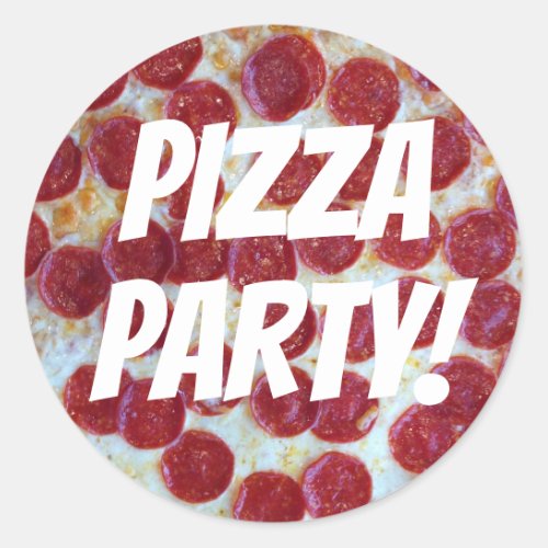 Pepperponi Photo Pizza Party Classic Round Sticker