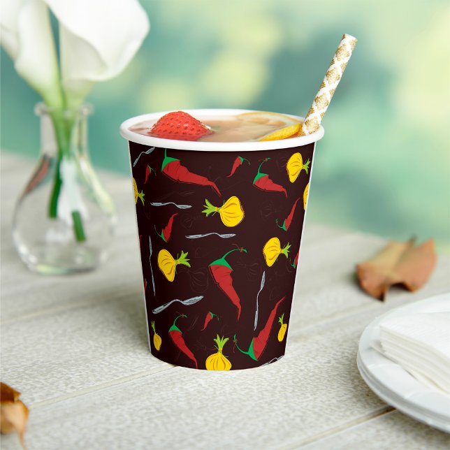 Peppers And Onions Paper Cups (Creator Uploaded)
