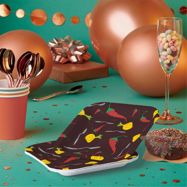 Peppers And Onions Paper Plates (Creator Uploaded)