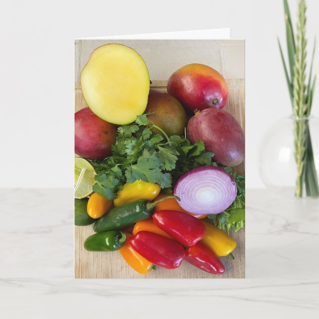 Peppers, Cilantro, Onions Letterpress Thank You Card (Front)