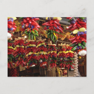 Peppers for sale at Pike Place Market Postcard