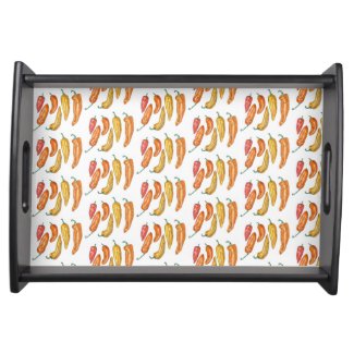 Peppers Pattern Serving Tray