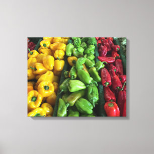 Peppers!!! Wrapped Canvas 16x20 Print