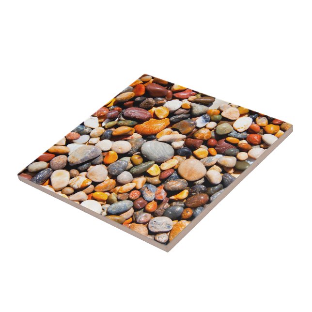 Pepples image for Small Ceramic Photo Tile (Side)